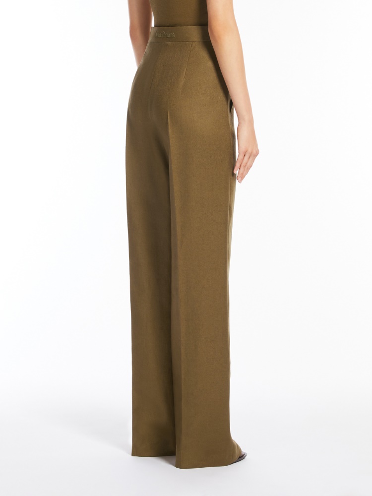 【送料&関税込】Max Mara Aversa Trouser Pure linen trousers, silk | 