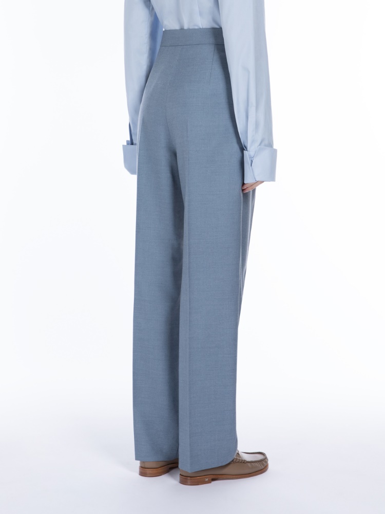 Wool, mohair and silk canvas trousers, water | 