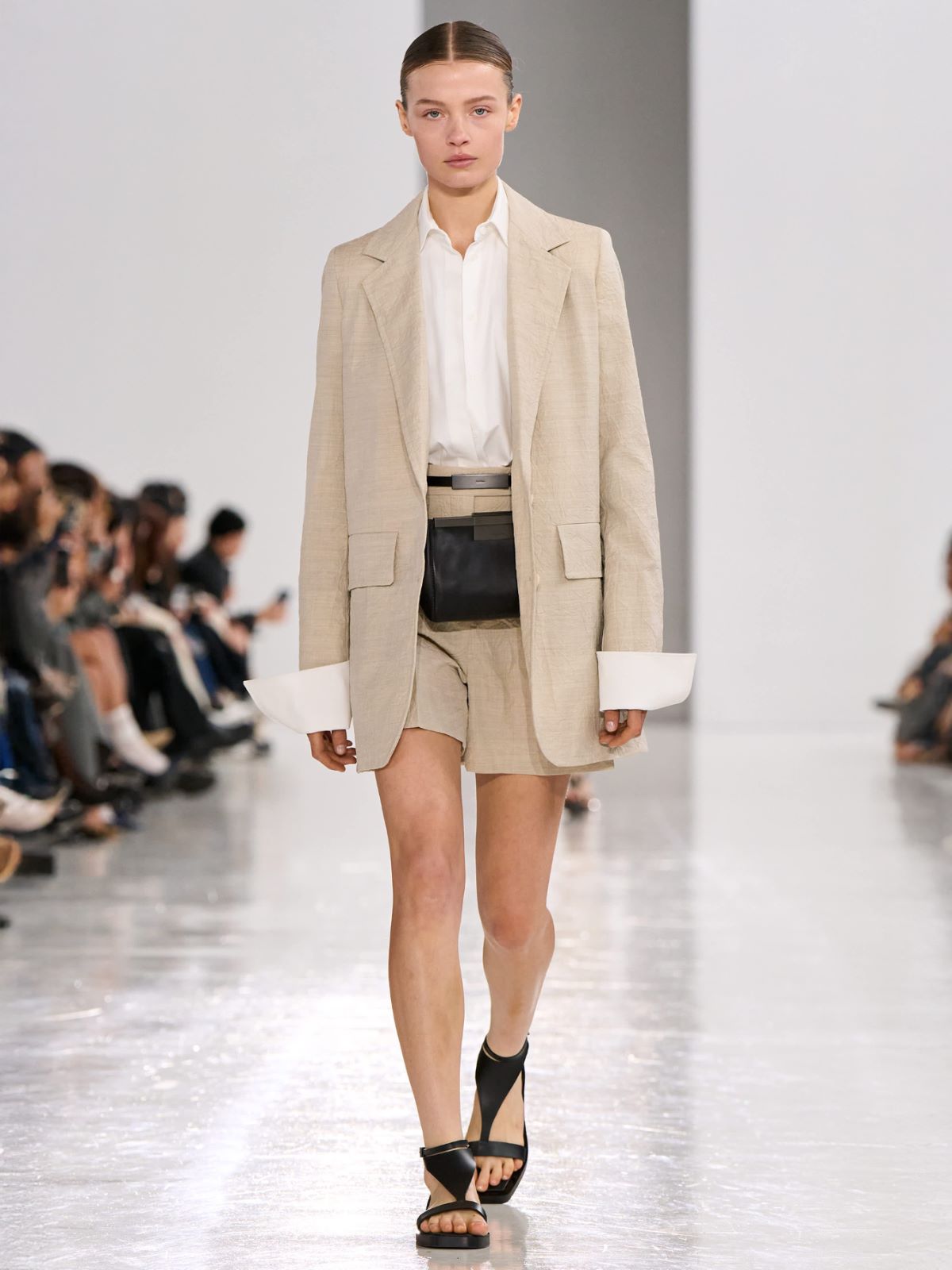 Wool canvas shorts + BEIGE - Max Mara