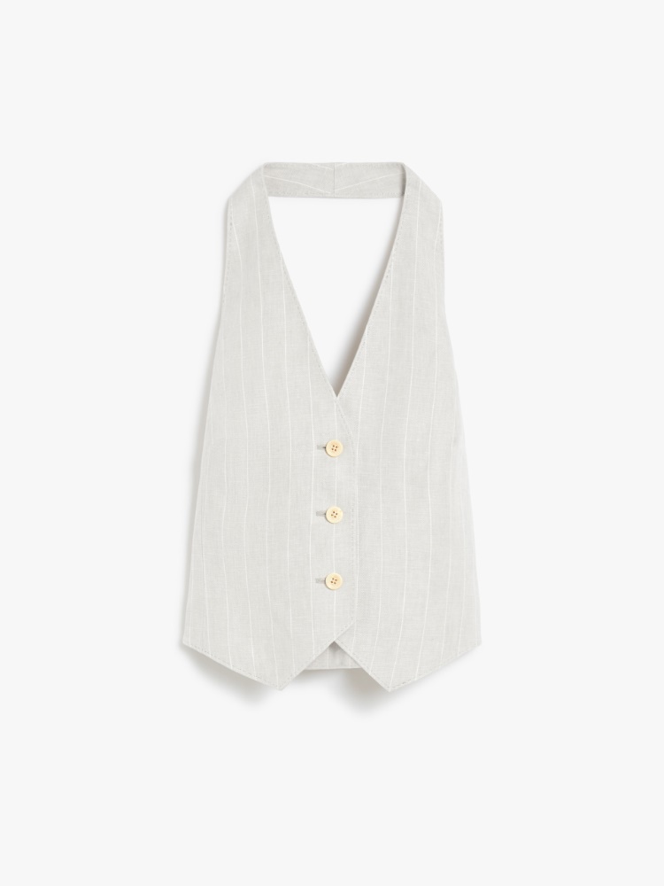 コート Max Mara SAURO LINEN WAISTCOAT Max Mara Sauro Waistcoat | Brown | FARFETCH PL