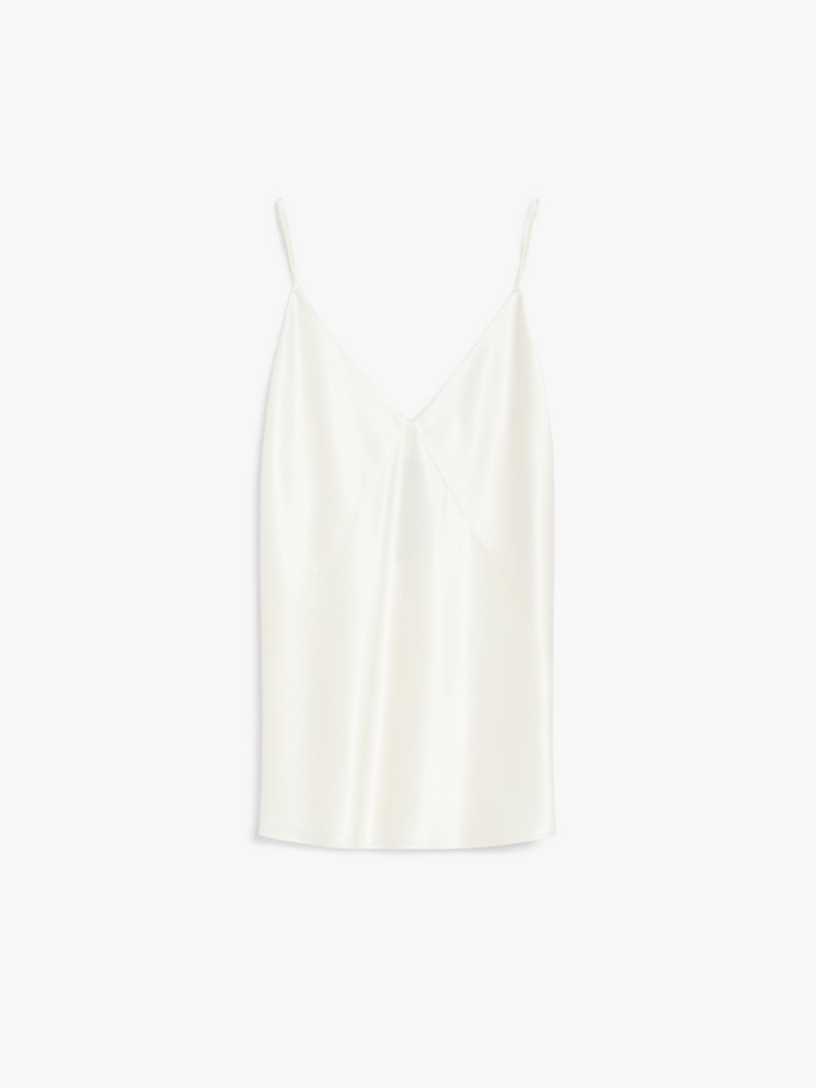 Satin slip top - WHITE - Max Mara