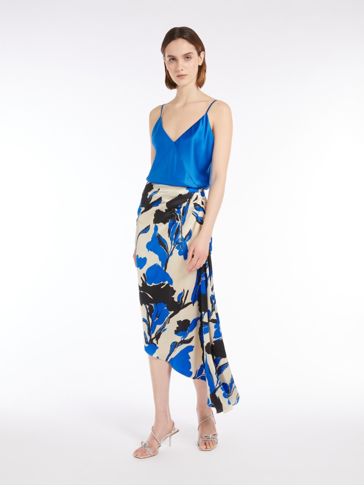 Haut lingerie en satin - BLEUET - Max Mara - 2