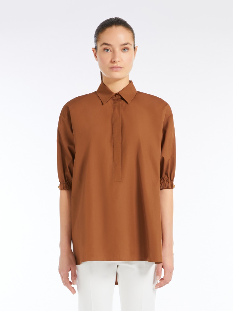 ★関税込み★ Max Mara BROWN COTTON T-SHIRT MaxMara T-Shirts Women's Brown - POIZON
