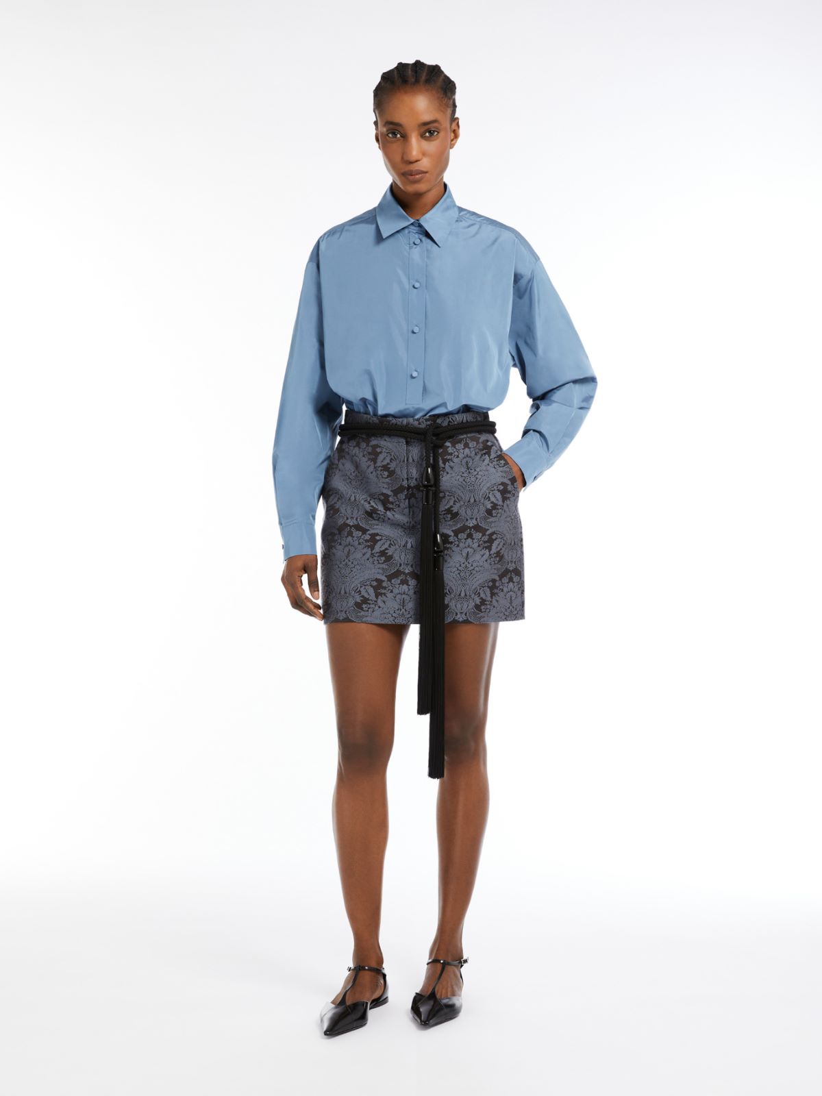 Tシャツ・カットソー Max Mara Midnight blue triacetate blend Ferro blouse Buy Max Mara? - Shop Max Mara Online at LUTZ