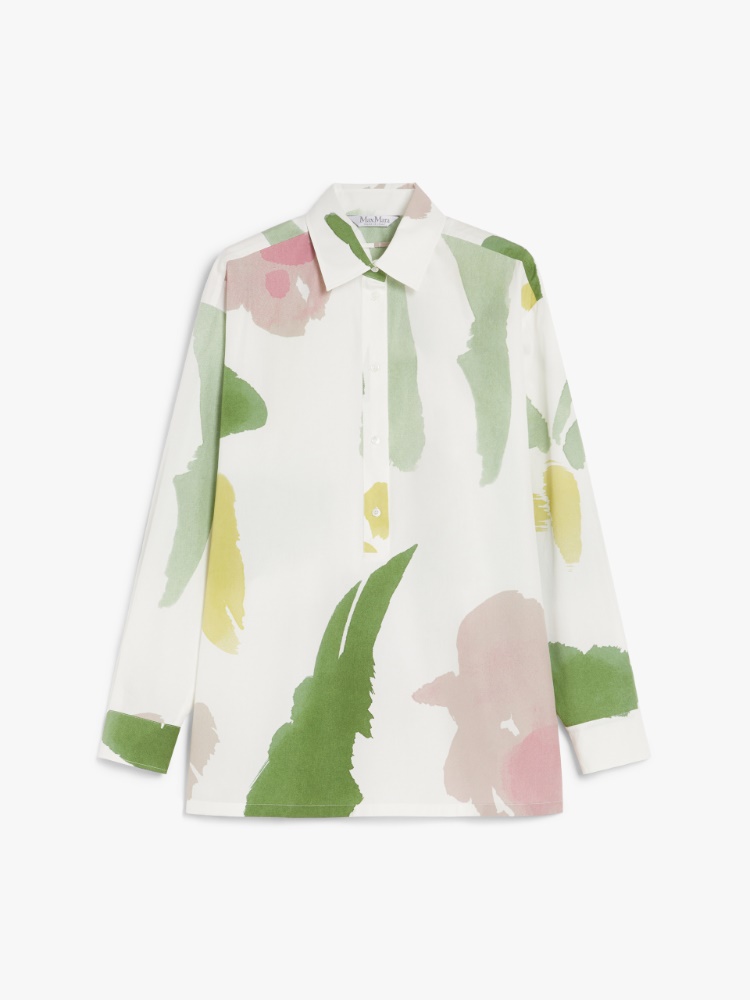 Tシャツ・カットソー Max Mara Max Mara Leonida Blouse (2521116081600 10124 027) Green Silk shirt 