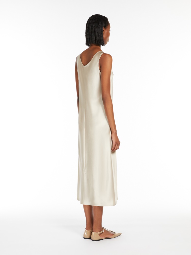 MAX MARA●国内未記載[BANJO] シルクミディ丈ノースリーブドレス 1221015806031-d-
