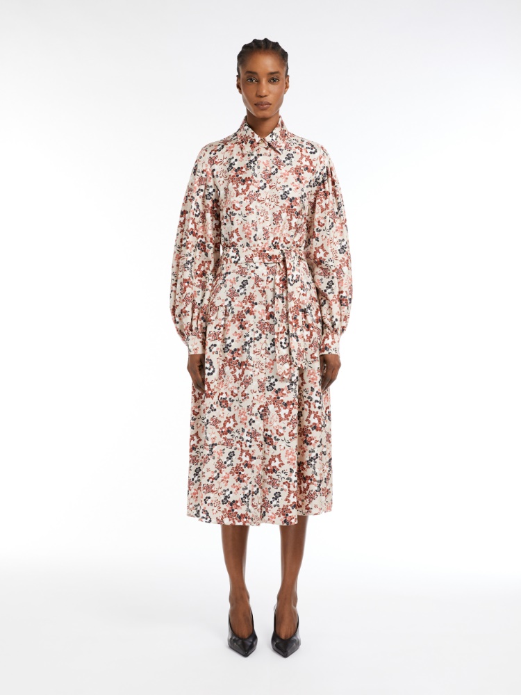ワンピース Max Mara  Multicolor Silk Dress Weekend Max Mara Multicolor Printed Silk Long-Sleeve Long