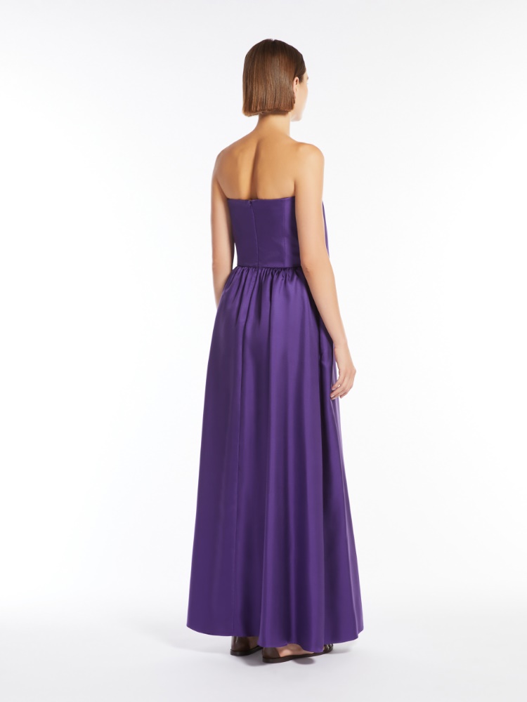【MAX MARA】[エッダ] ピュア シルク ツイル ビスチェ ドレス エッダ] ピュア シルク ツイル ビスチェ ドレス, purple | 