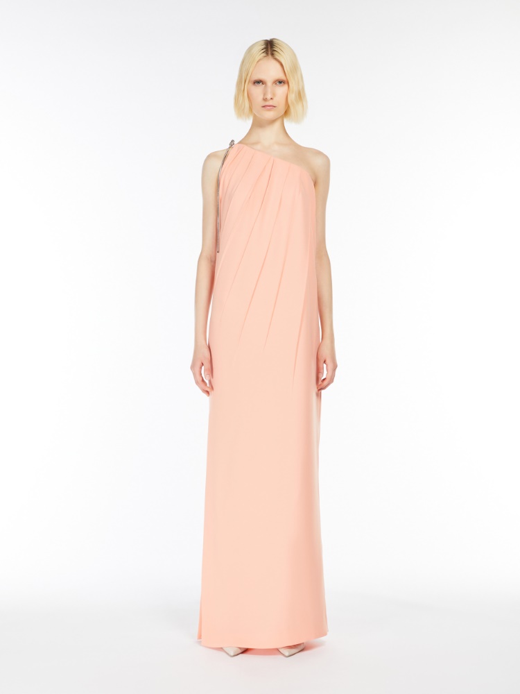 ワンピース MAX MARA Pontida long dress with l detail Rosa One-shoulder pleated dress, rose gold |