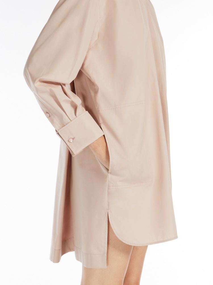 雑誌掲載 MAX MARA ロゴ ALCADE ポプリン 長袖 シャツワンピース MAX MARA】雑誌掲載！ALCADE コットン ポプリン シャツ ドレス