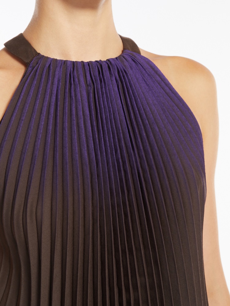 MAXMARA チェッルラ テクニカルコットン プリーツショートドレス 1221165206001-w-