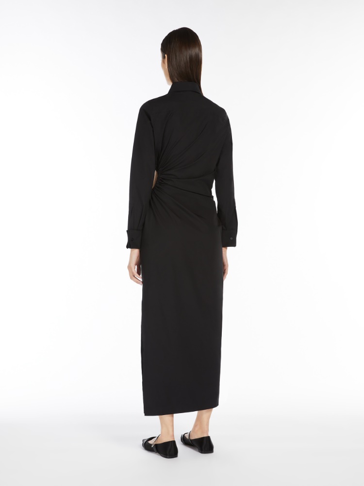 ☆MaxMara☆入手困難☆エレガントCotton Poplin Dress/ETERE Cotton-poplin fitted dress, black | 