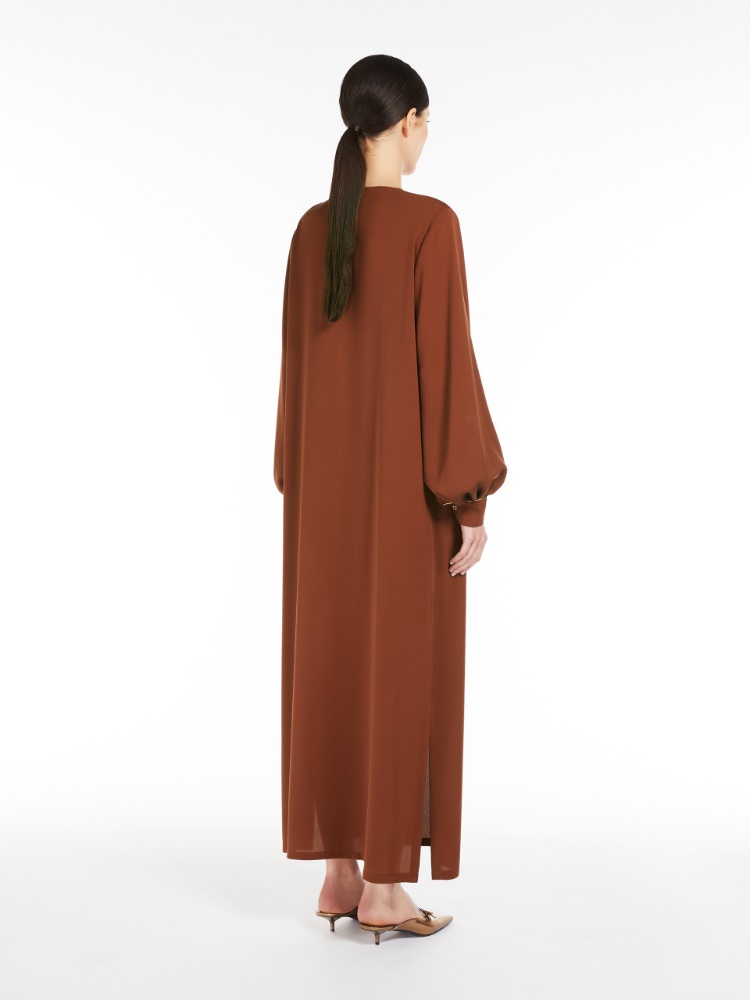 Silk tunic dress, rust | 