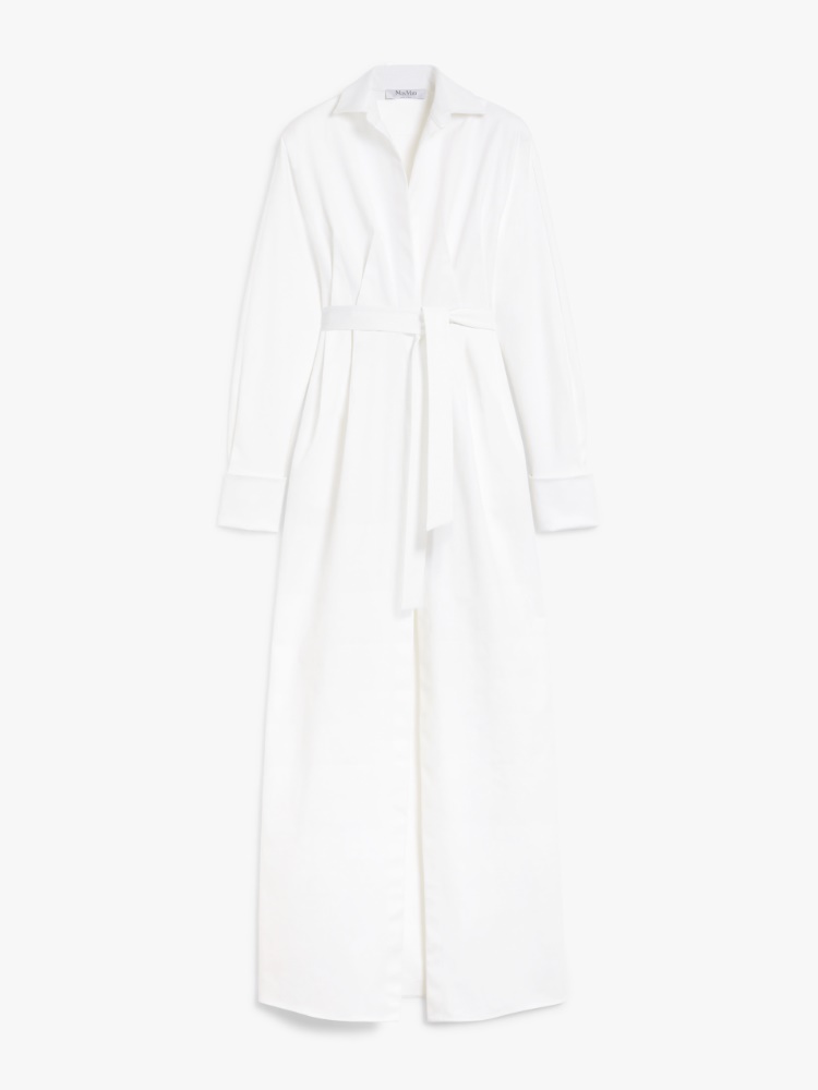 ワンピース MAX MARA WHITE DENIM EUROPA DRESS Stretch gabardine shirt dress, white |