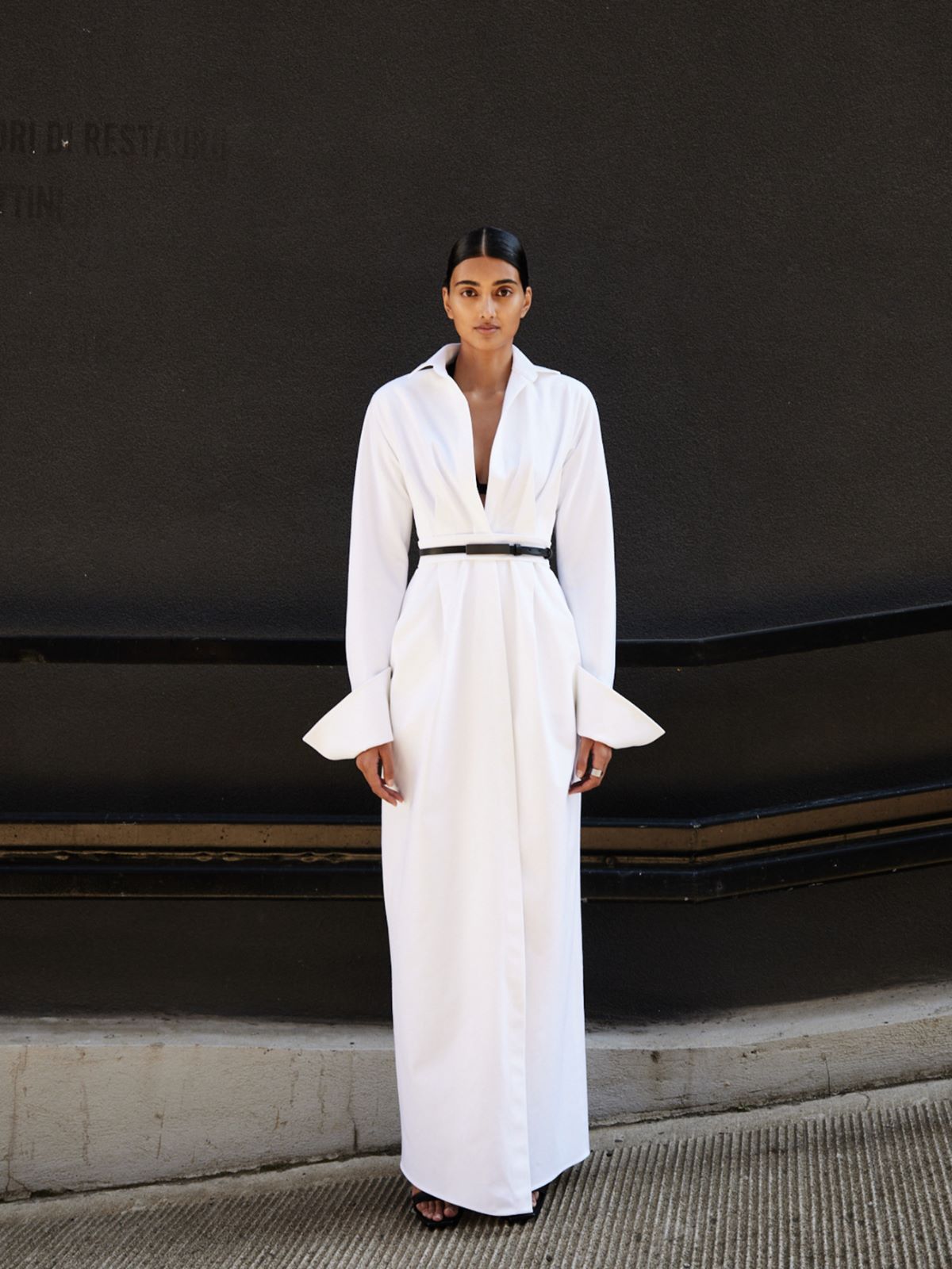 ワンピース MAX MARA Balzac cotton long dress Bianco Max Mara Balzac Cotton-Blend Dress in White | Lyst