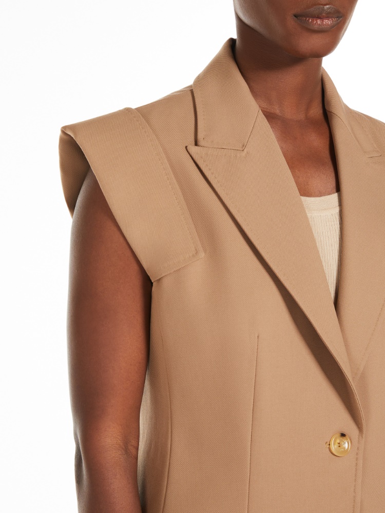 【関税&送料込】Max Mara Blasy Single-Breasted Camel Jacket Double-sided wool single-breasted jacket, camel | 