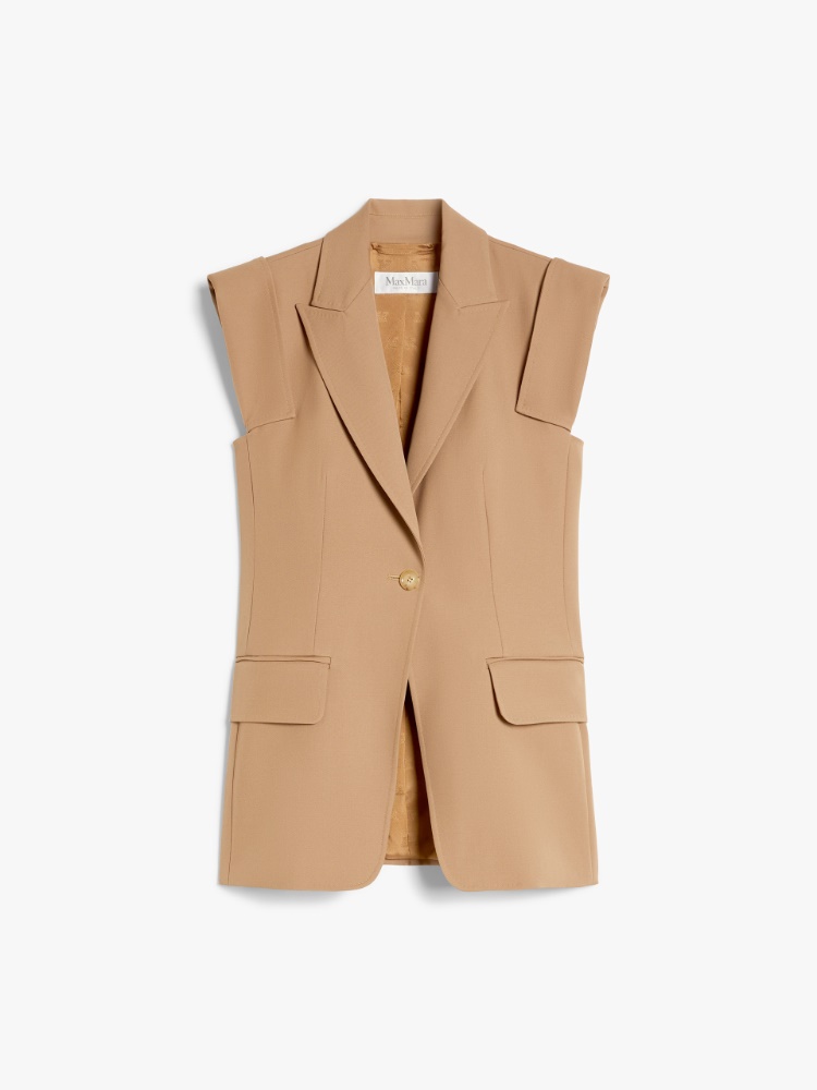 【関税&送料込】Max Mara Camel Cotton Moneta Jacket Double-sided wool single-breasted jacket, camel | 