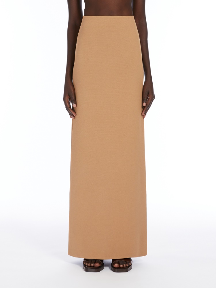 【関税込み】Max Mara Viscose crepe skirt Viscose crêpe pencil skirt, ivory | 