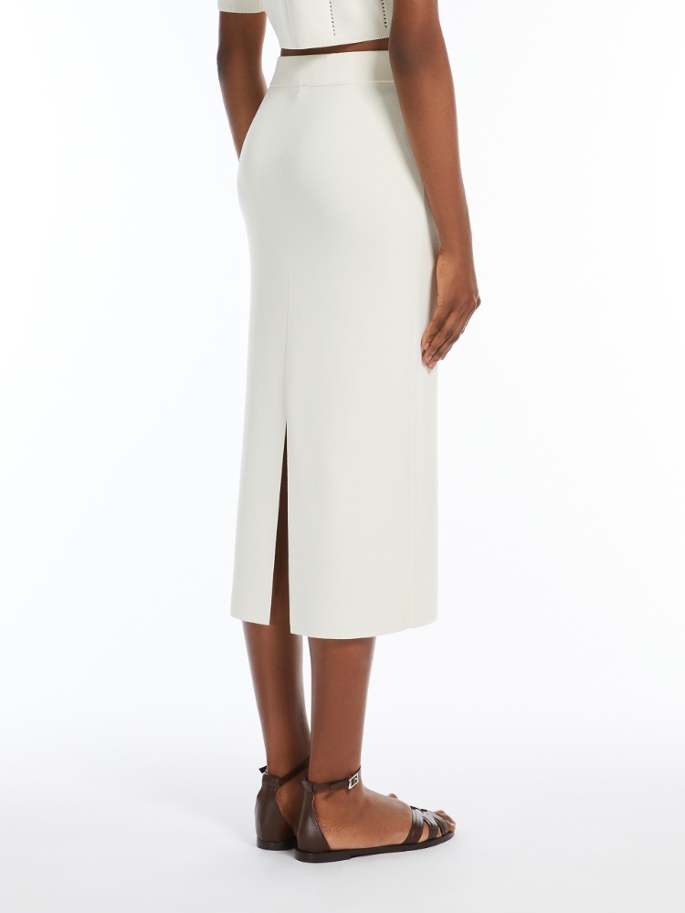 VIP【関税送料無料】希少 MAX MARA BEIGE LOSANNA MIDI SKIRT 1301025906001-d-