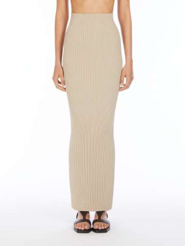 Prada キャメルヘア ミディスカート Camel midi-skirt 関税込 Camel Brown Camel-hair midi-skirt | PRADA