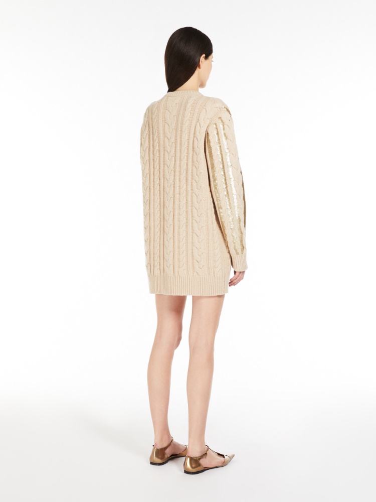 MaxMara マンボ ウールカシミヤニットドレス♪ マンボ] ウール カシミヤ ニット ドレス, albino | 