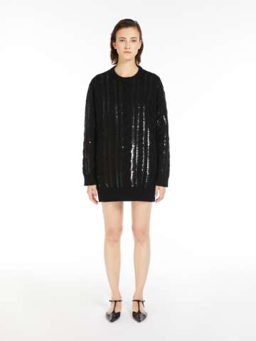 ワンピース Max Mara Black Wool Blend Mambo Sweater Dress Wool knit dress | Max Mara