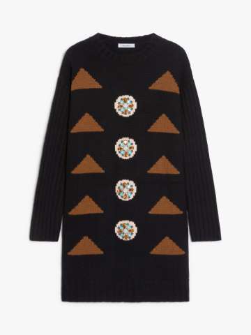 ワンピース Max Mara ACERI - Slim Fit Wool Dress (2521326031600 001) 1326035106004-d-aceri.jpg