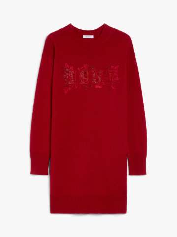 【送料 関税込】’S Max Mara Vincita sweater dress S Max Mara Vincita Wool And Cashmere Sweater Dress In Beige