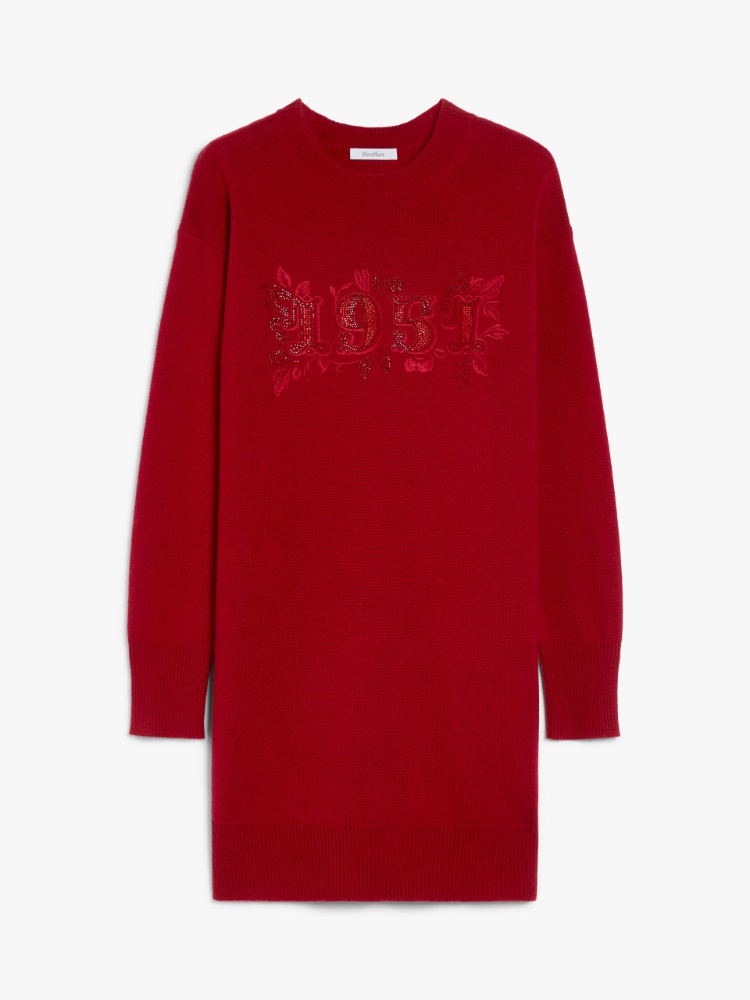 直営♪Max Mara ウール＆カシミア ニットドレス ADUNCO Wool and cashmere knit dress, red | 