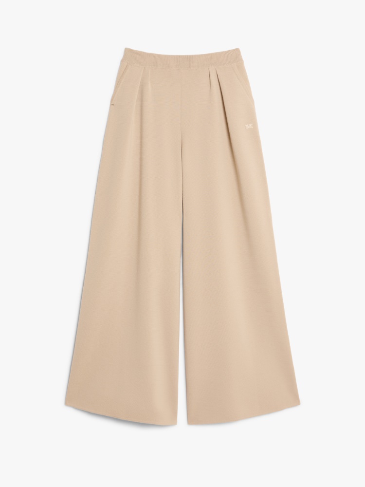 Wide-leg wool trousers, albino | 