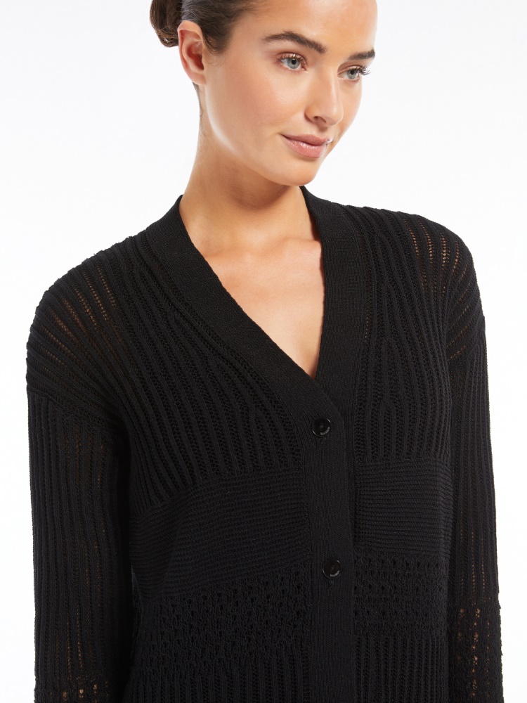 MaxMara カーディガン ブラック S Max Mara(マックスマーラ) カーディガン サイズL レディース