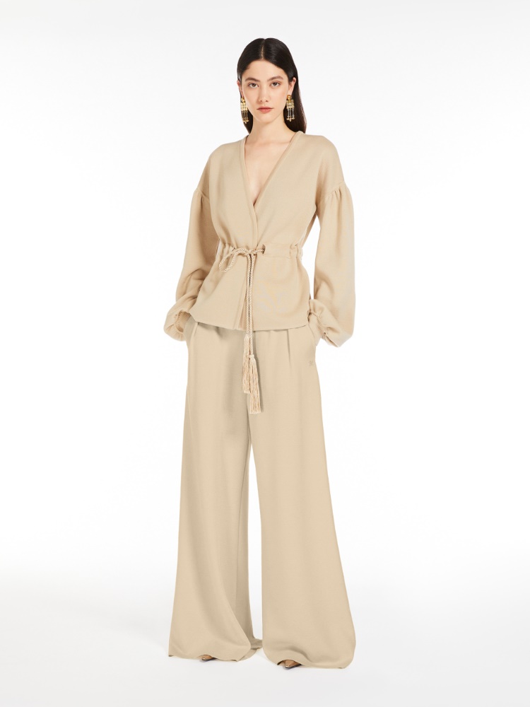 Wool cardigan with drawstring - ALBINO - Max Mara