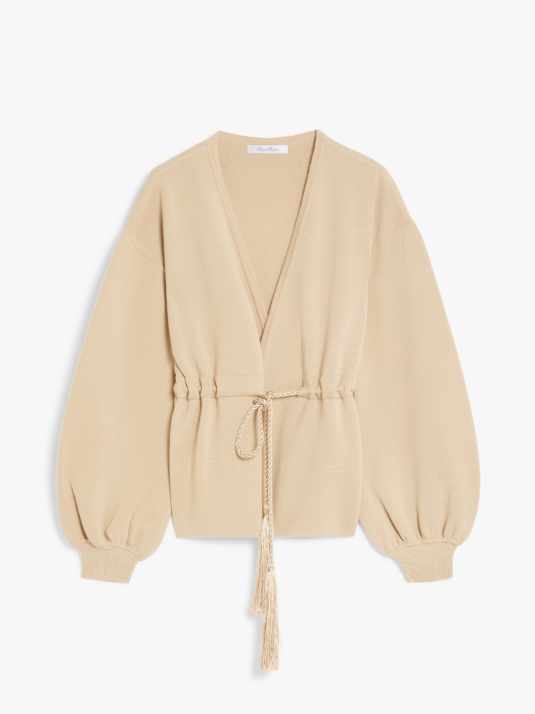 Wool cardigan with drawstring - ALBINO - Max Mara