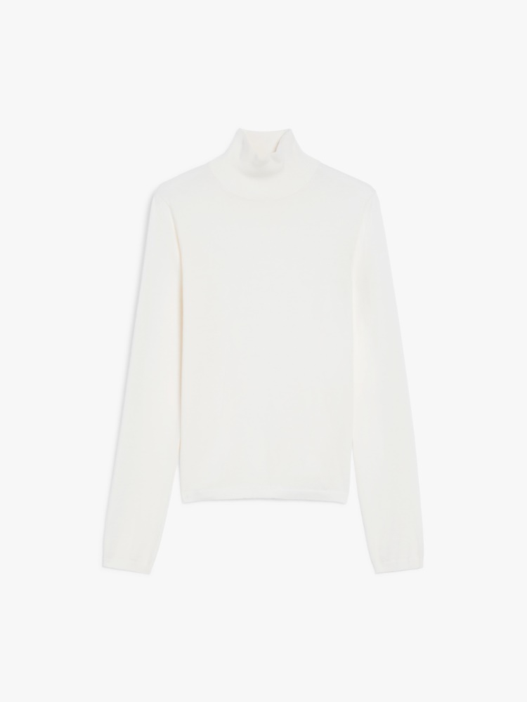 Cashmere mouflon cape, white | 