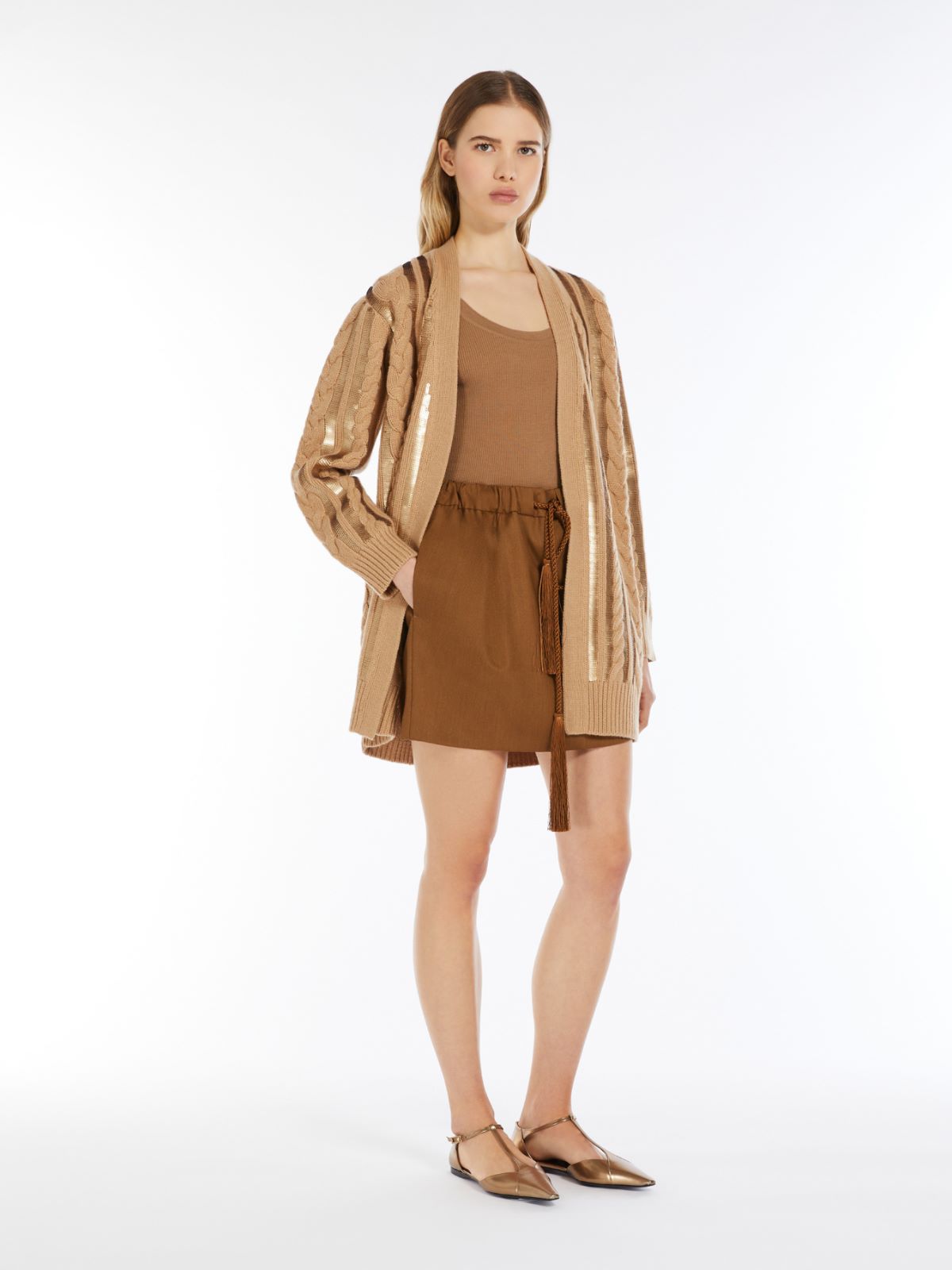 Ribbed wool top + CAMEL - Max Mara
