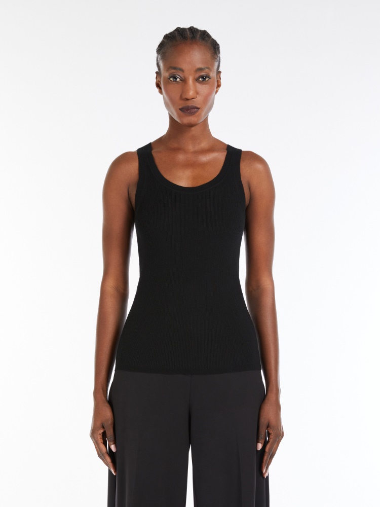 【送料&関税込】Max Mara Nido Cotton Tank Top Cotton tank top in brown - Max Mara | Mytheresa