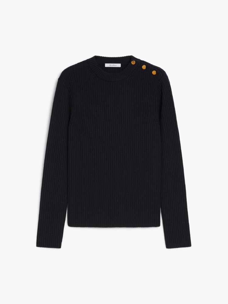DT★Max Mara★penna Fitted wool jumper, ultramarine | 