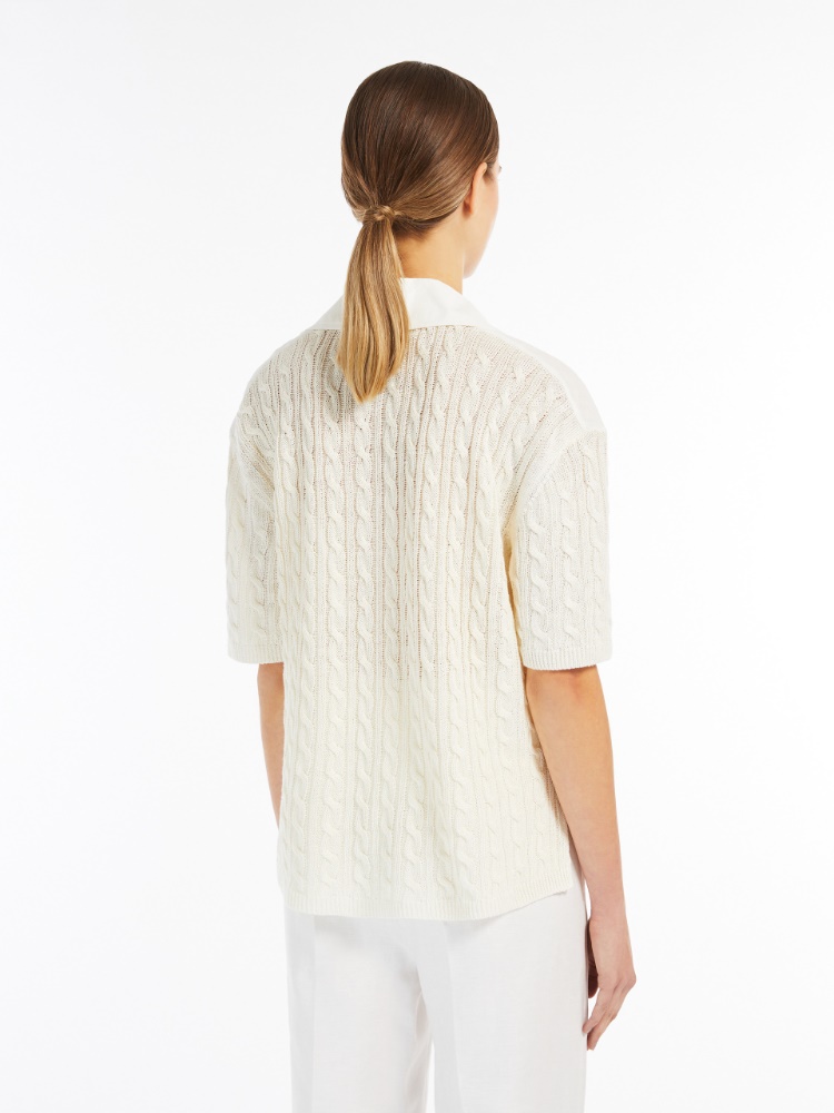 【送料関税込】MaxMara [パヴィディ] ピュア リネン ポロ ニット 1361045206001-d-