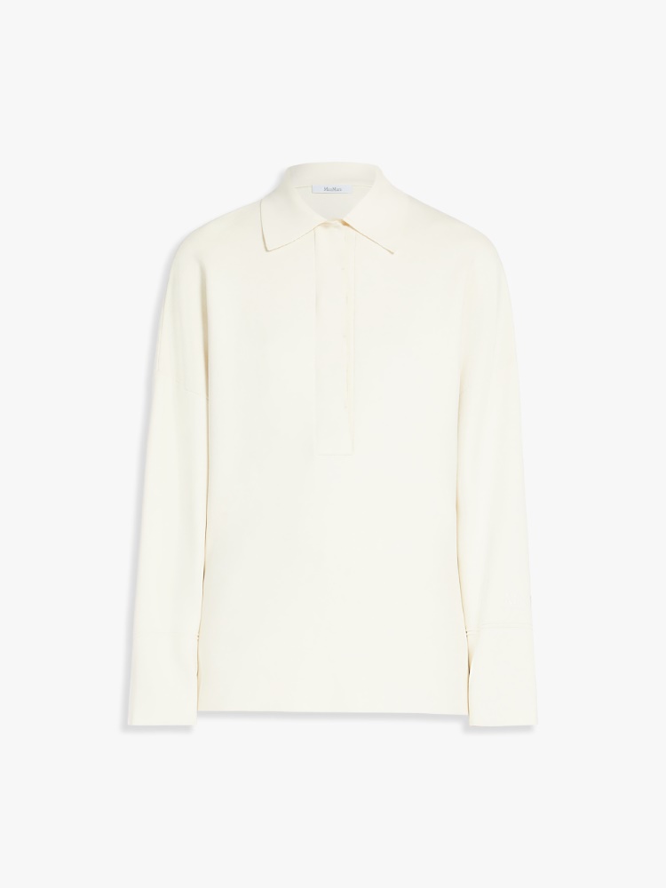 ラグジュアリー【Max Mara】ビスコースクレープのTシャツ 新作 ラツィオ] ビスコース クレープ ヤーン スカート, black