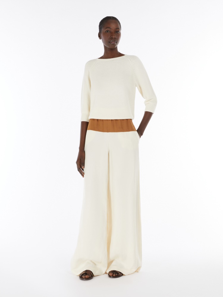 Feminine cotton jumper - IVORY - Max Mara - 2