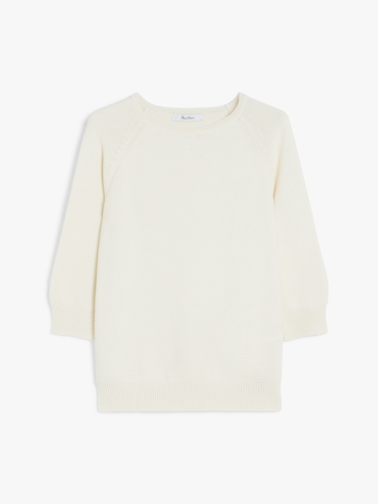 Feminine cotton jumper - IVORY - Max Mara