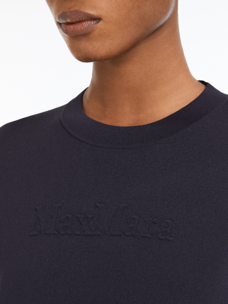 Tシャツ・カットソー Max Mara SEGALE - Viscose blend sweater with logo 1361075806005-e-