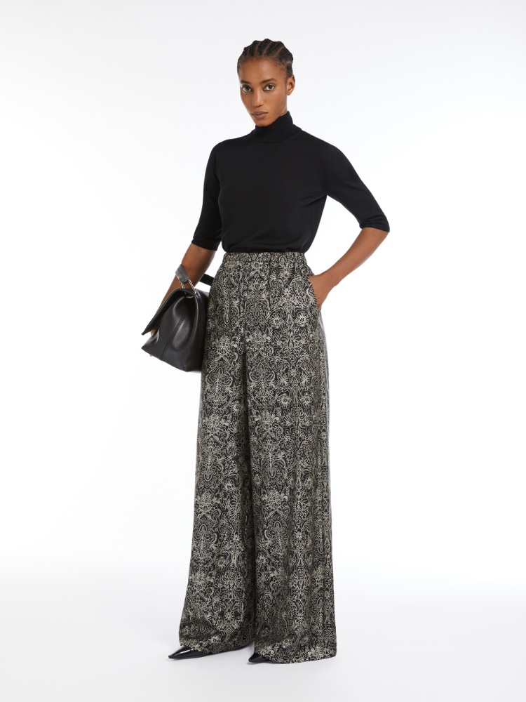 Wool knit turtleneck jumper - BLACK - Max Mara - 2