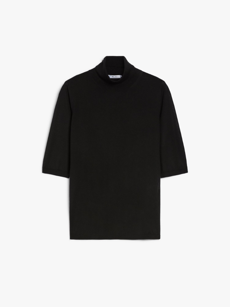 Wool knit turtleneck jumper - BLACK - Max Mara