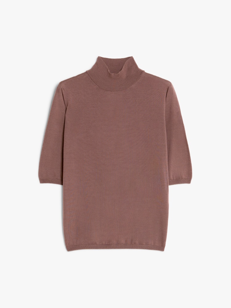 Wool knit turtleneck jumper - MAUVE - Max Mara