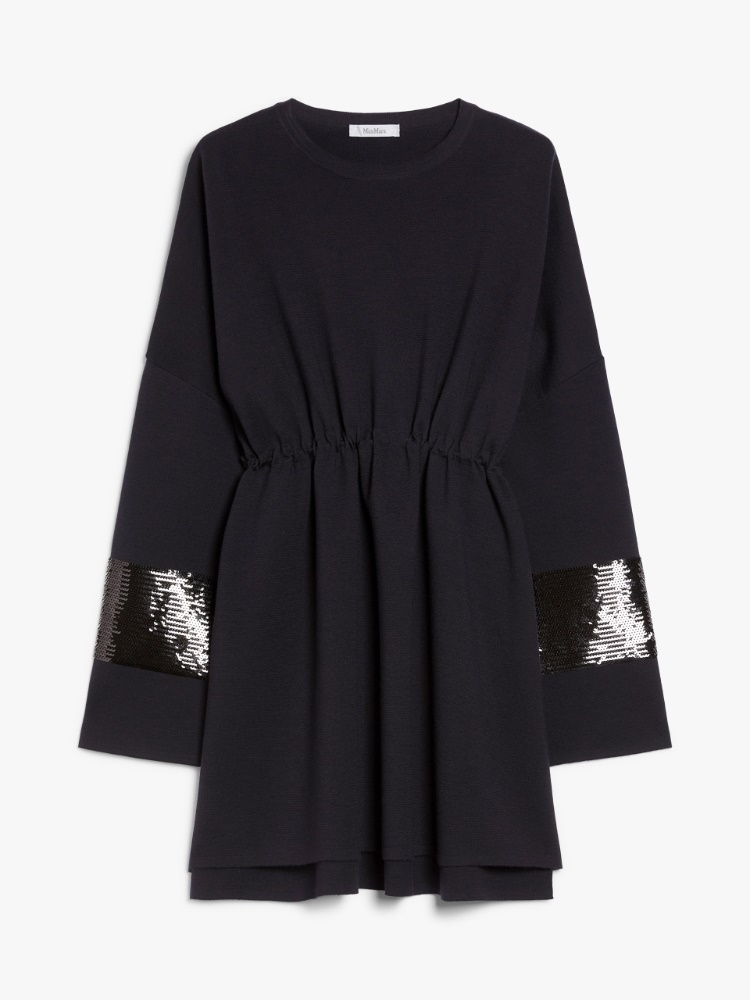 Pull en laine avec strass - BLEU MARINE - Max Mara