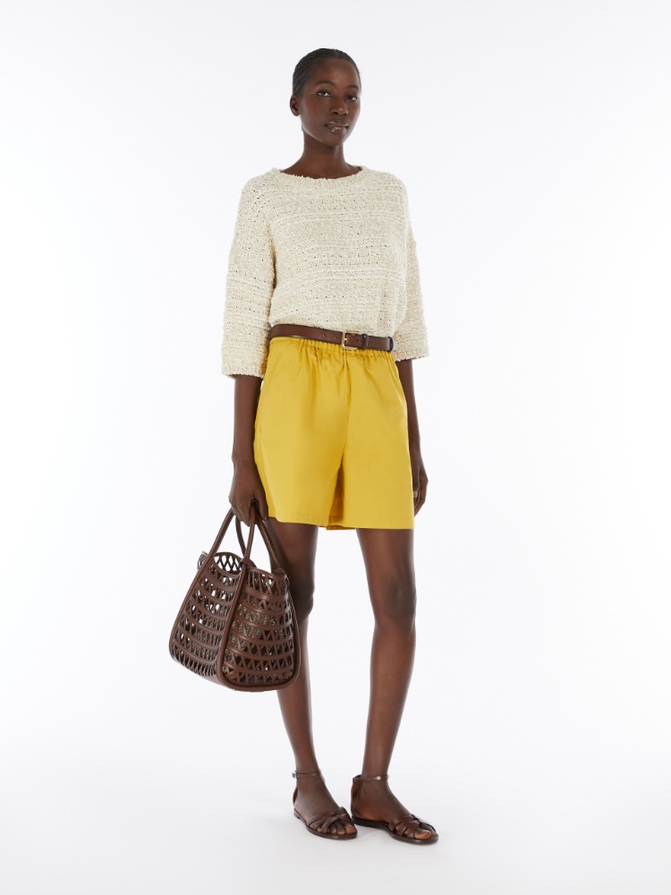 Patterned cotton-blend jumper - IVORY - Max Mara - 2