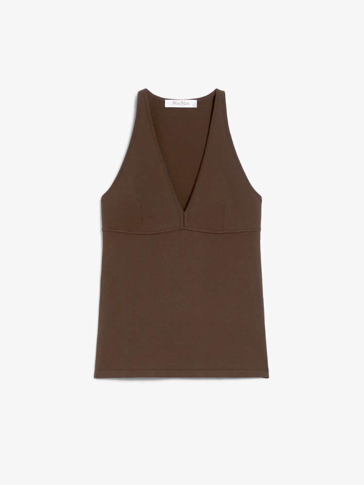 Viscose top - BROWN - Max Mara
