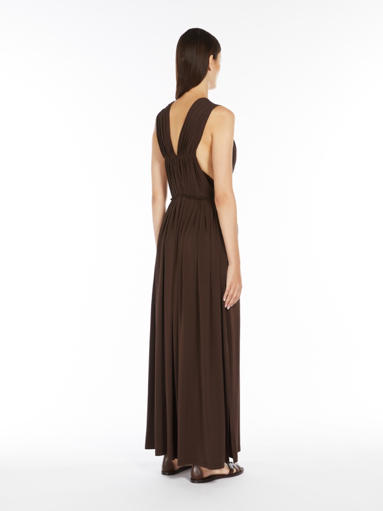 【Max Mara】WALTER LONG DRESS IN STRETCH JERSEY MAX MARA Walter Stretch Jersey Long Dress Max Mara