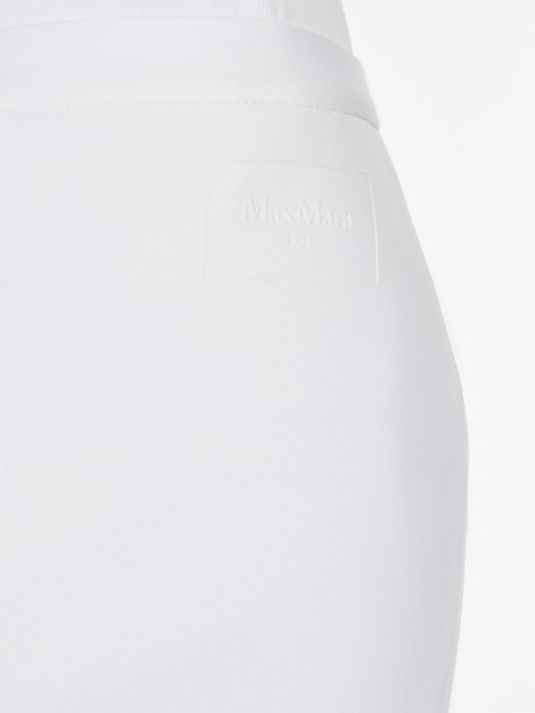 ★Max Mara★25春夏 CHARME ジャージー ミディ スカート シャールム] テクニカル ジャージー ミディ スカート, white